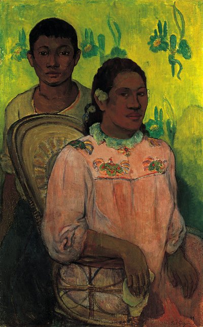 Young Girl and Boy from Tahiti by Paul Gauguin